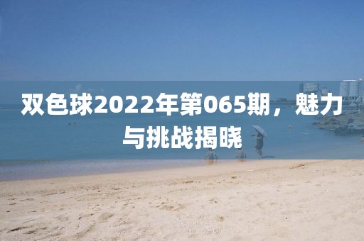 双色球2022年第065期，魅力与挑战揭晓