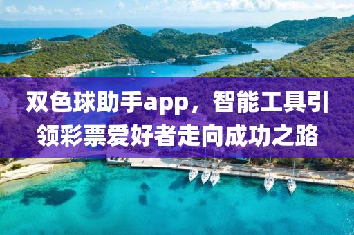 双色球助手app，智能工具引领彩票爱好者走向成功之路