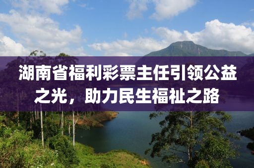 湖南省福利彩票主任引领公益之光，助力民生福祉之路