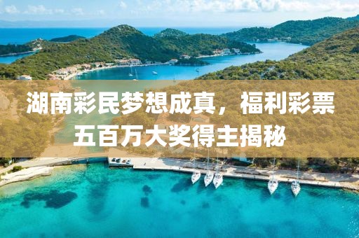 湖南彩民梦想成真，福利彩票五百万大奖得主揭秘