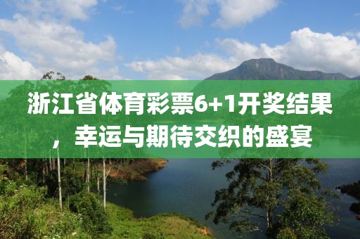 浙江省体育彩票6+1开奖结果，幸运与期待交织的盛宴