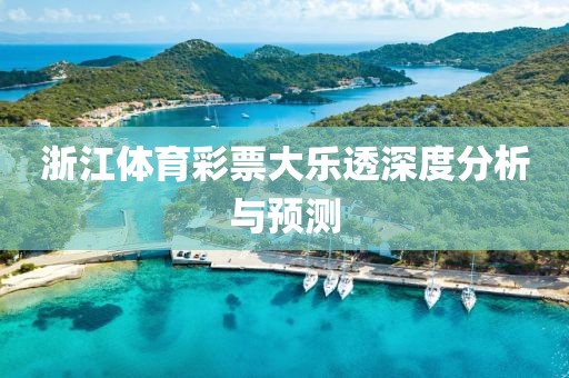 浙江体育彩票大乐透深度分析与预测